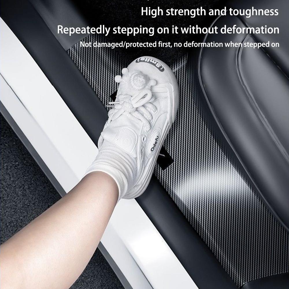 ALO1 2 4 8Pcs For Tesla Model Y Juniper 2025 ABS Front Rear Door Sill Protector Threshold Strip Anti-kick Guard Panel Waterproof Pad