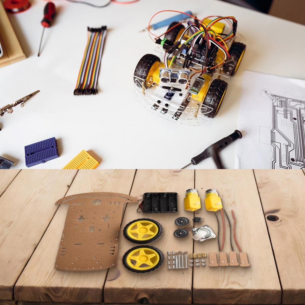 Customizable 2WD Smart Robotics Vehicle Chassis Kit Suitable for Learning