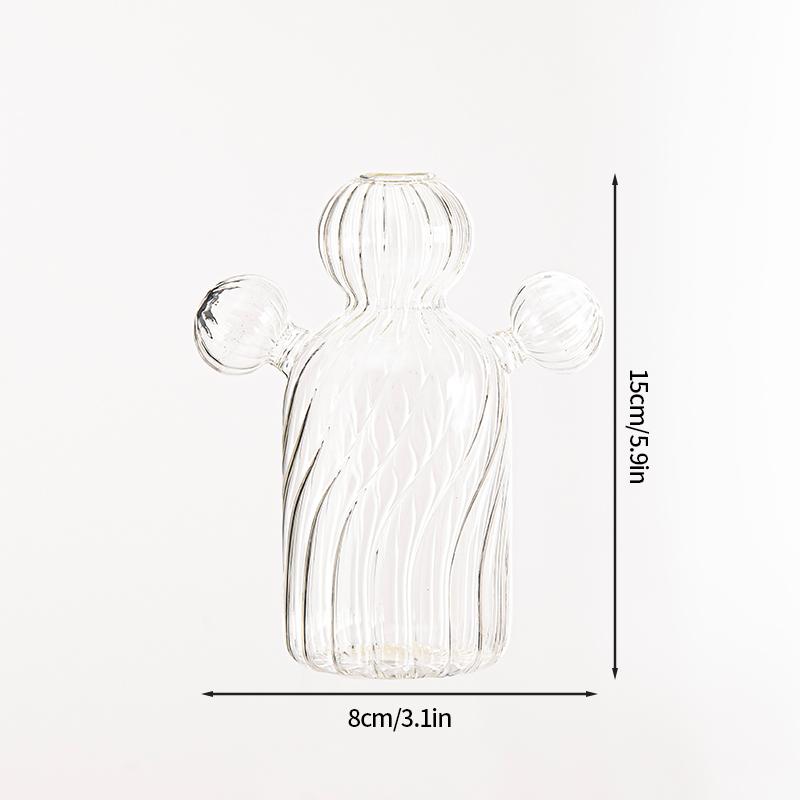 Kreative Kaktus-Glasvase, Aromatherapie-Flasche, nordische Vasen, Hydrokultur-Blumentopf, einfache kleine Vase für den Schreibtisch, Heimdekoration
