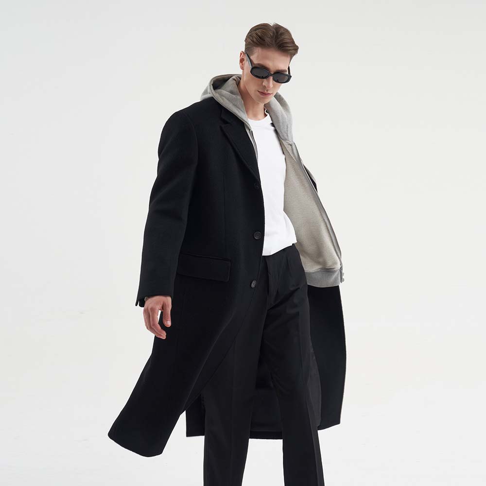 Choiyoung Oversized Chesterfield Coat Black