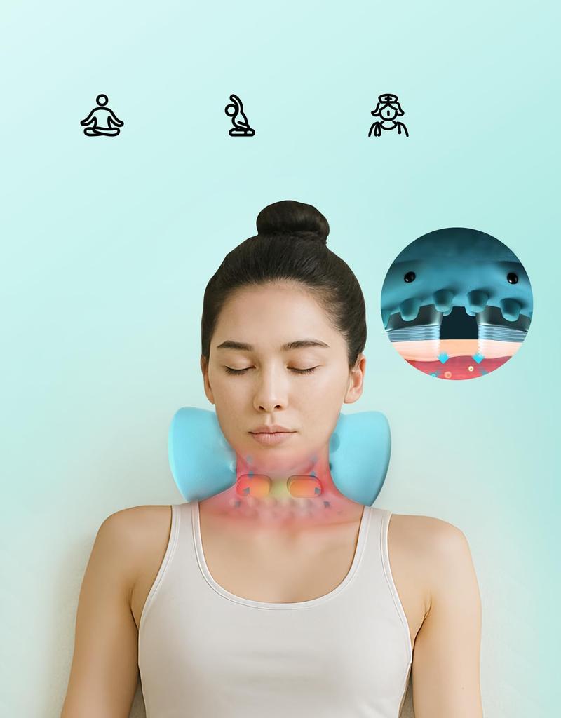 Mocasa Multifunctional Pillow with 3 Modes, 3 Intensity Settings, Easy Operation, Type-C Rechargeable, Lightweight, Unisex, Mother's Day, Father's