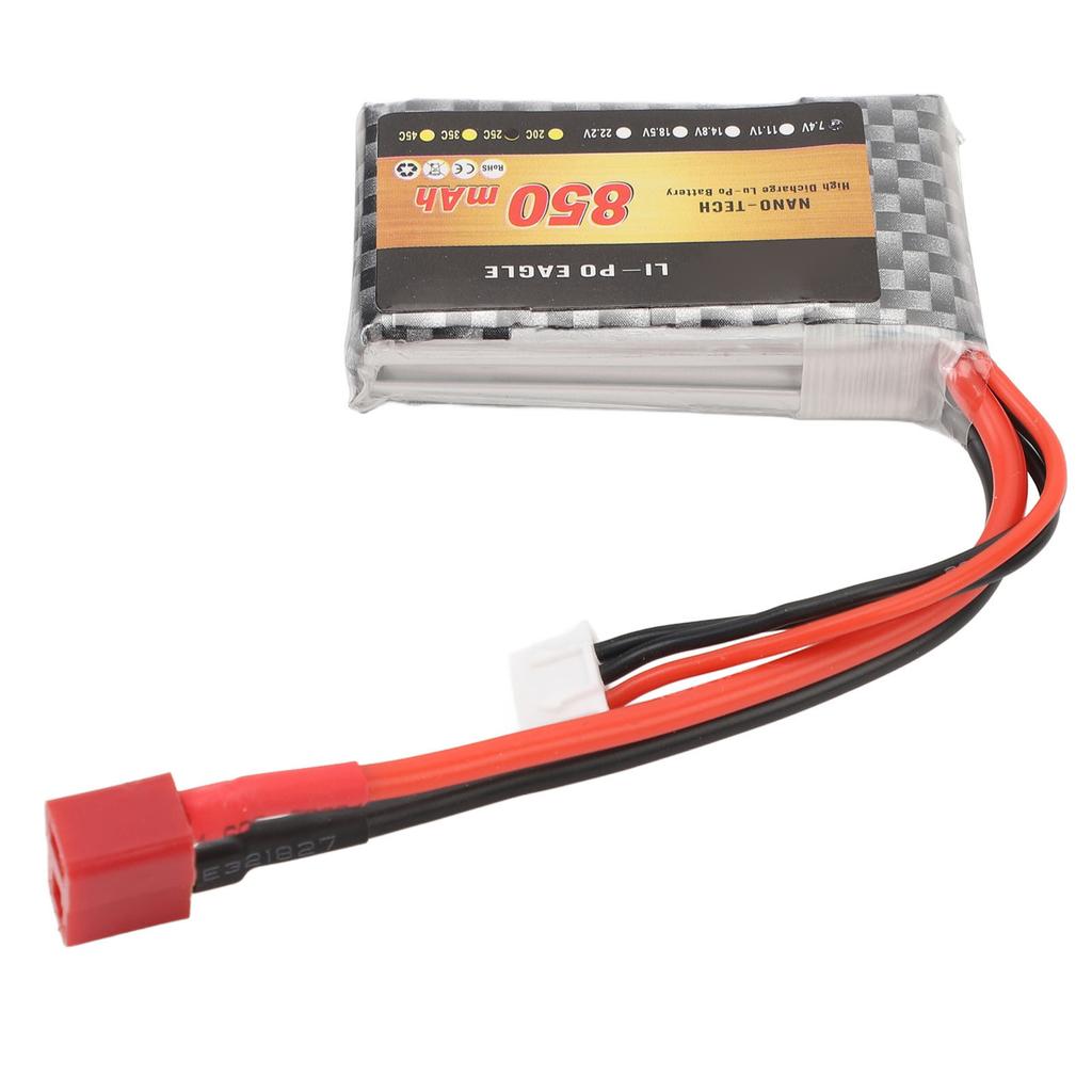 7.4V 2S 25C 850mAh  Battery RC Truck Lithium Battery With T Plug for XLH Q903 Q901 Q902 1/16 284