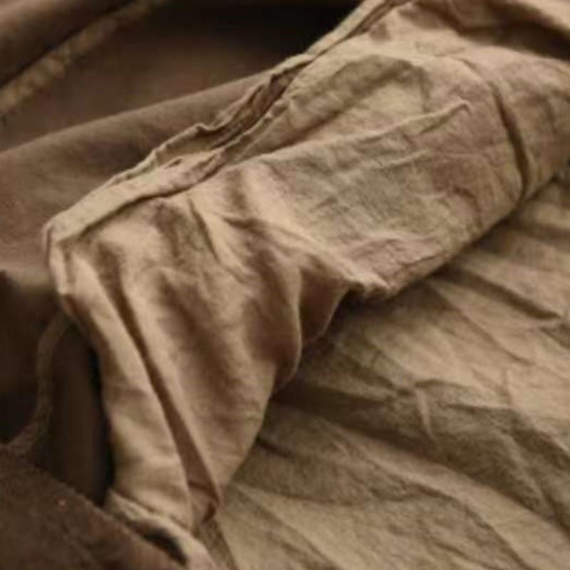 Johnature Woman Autumn Niche Elastic Waist Solid Color Casual A-Line Skirt Fashion Vintage Chinese Style Retro Skirt