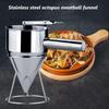 with Handle Liquid Funnel Dispenser Stainless Steel Batter Liquid Dispenser  Cooking Tool