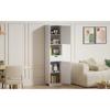 Tall Bathroom Storage Cabinet, 64”H Narrow Storage Unit for Small Spaces, Freestanding Modern Cabinet with Adjustable Shelves