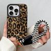 Phone Case For Samsung Galaxy S25 FE S26 Ultra Plus A57 A37 A26 A36 A16 A23 A33 A06 Luxury Leopard Print Wrist Hang Strap Cover