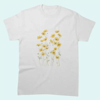 Yellow Cosmos Flowers Classic T Shirt
