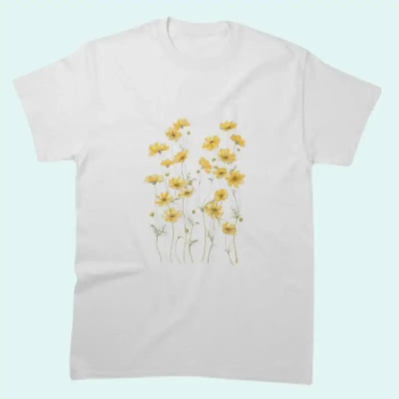 

Yellow Cosmos Flowers Classic T Shirt S разноцветный