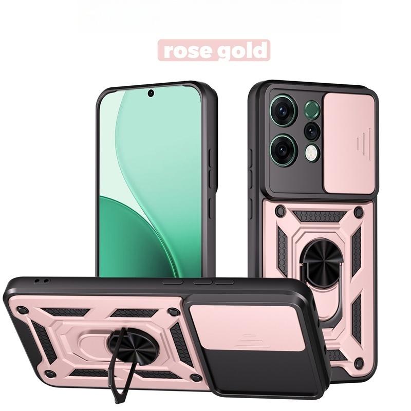 

Slide Camera Lens Fundas For OPPO Reno 14 5G Case Shockproof Armor Magnetic Ring Phone Cases For OPPO Reno 14 Pro 14F 5G Coque OPPO Reno14