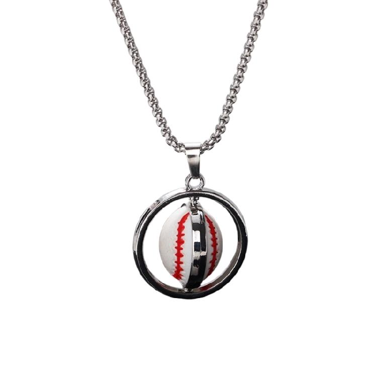 Stylish Rotating Sports Ball Accessory On A Sturdy Chain Crafted From Sturdy Stainless Steel For Fitness Enthusiasts
