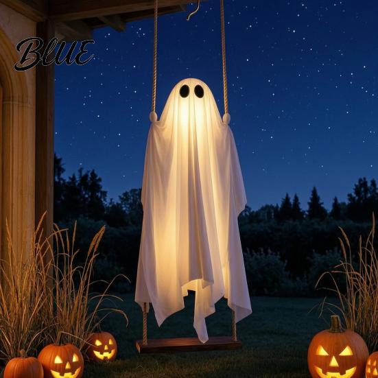 Halloween Outdoor Hanging Front Door Decoration Ornament Swing Decorations Ghost for Spooky Porch Yard Garden Weather Resistant Party Props