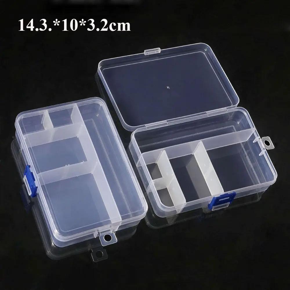 Square Plastic Transparent Storage Box Jewelry Beads Container Power Tools Accessories Box Small Items Sundries Organizer Case