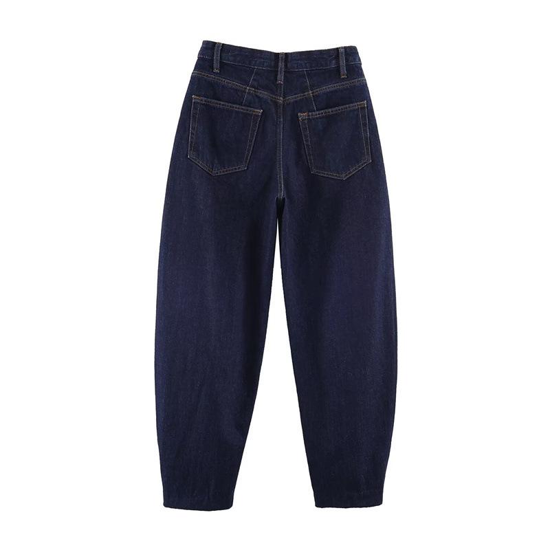 2025 Winter Women's High-Waisted Barrel Leg Jeans - European & American Style