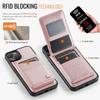 For iPhone 15 Plus Case AUTSPACE A12 Leather Phone Case with Detachable Card Bag