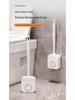 Luxury Wall-Mounted Silicone Toilet Brush Set - No Dead Angle Design