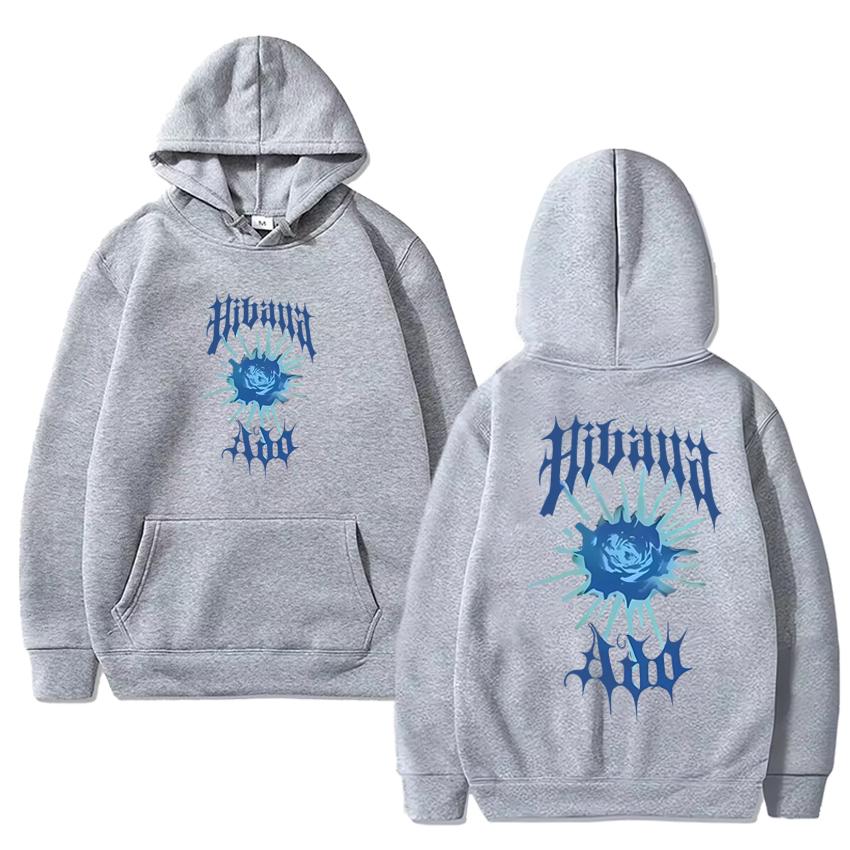 Herbst Winter Neu eingetroffen Singer Ado 2025 Hibana World Tour Baumwoll-Hoodie Herren Damen Vintage Grafik Pullover Unisex Casual Sweatshirt
