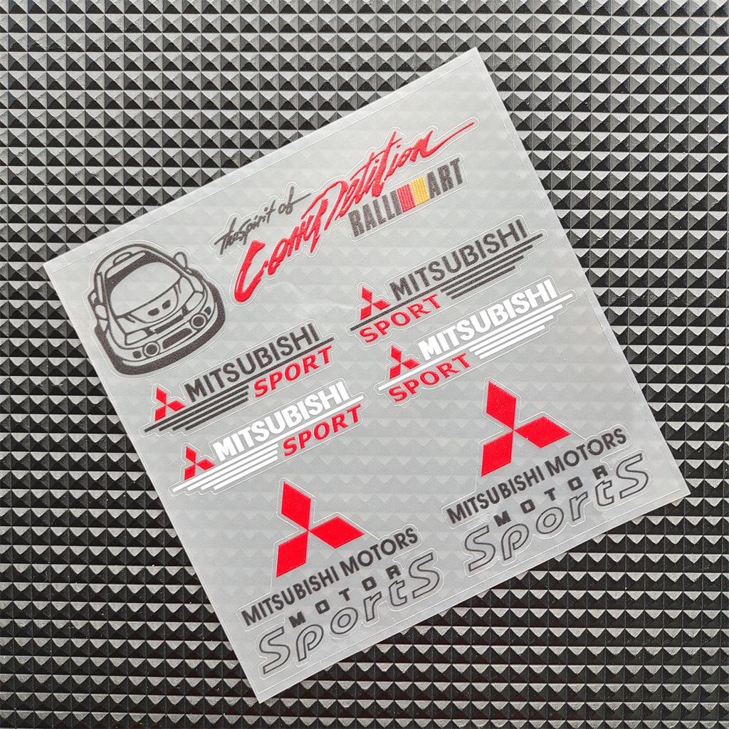 3D Reflective Vinyl Car Motorcycle Stickers Decals For Mitsubishi EVO Ralliart Triton Ex Star Mirage Jinxuan Galant ASX Sticker