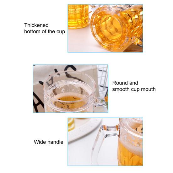 Beer Glasses 400ml Double Layer Funny Beer Cup Ornament Prank
