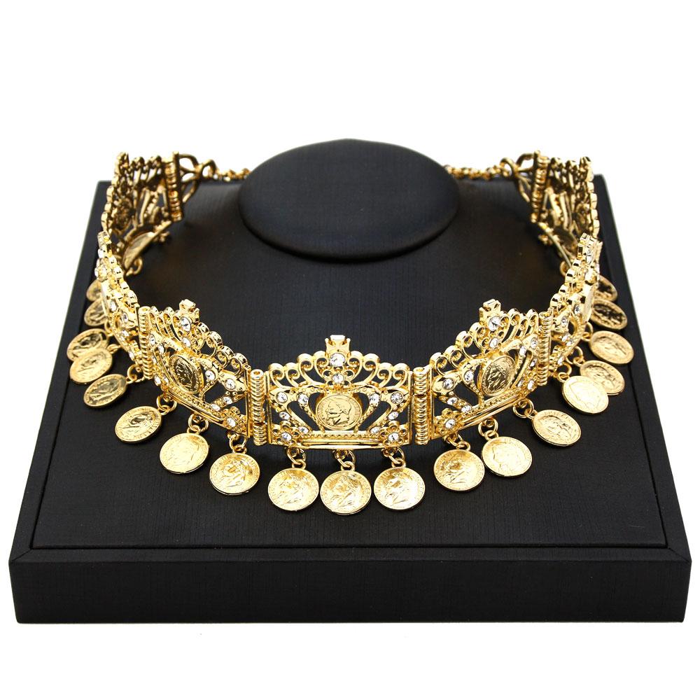 Catena da fronte color oro catena per capelli fascia monete Napoleone nappa accessorio per capelli gioiello sposa regalo