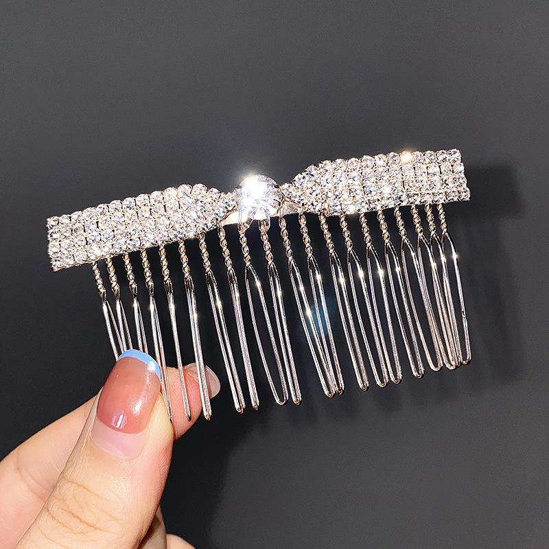 Non-Slip Crystal Pearl Hair Comb - Elegant Summer Headdress for Women
