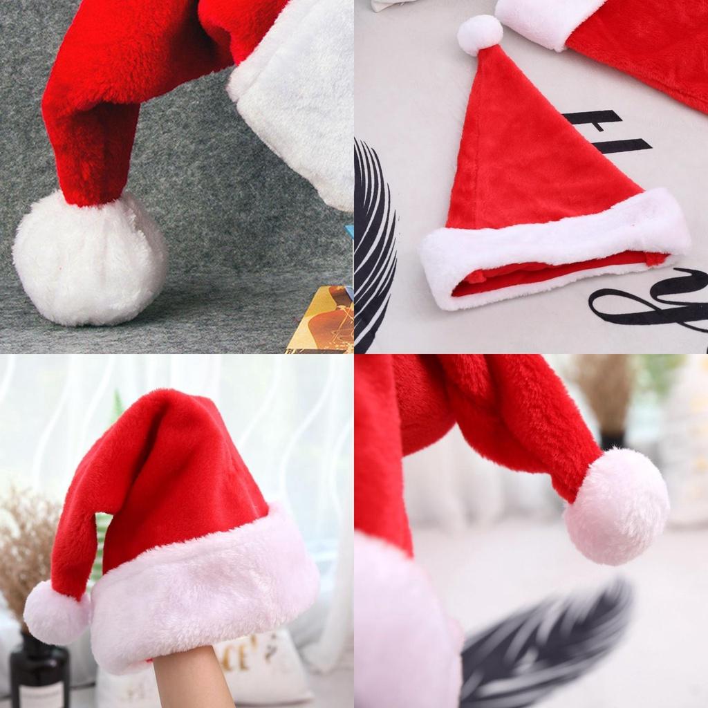 Comfortable Soft Plush Santa Hat For Family Christmas Parties And Celebrations