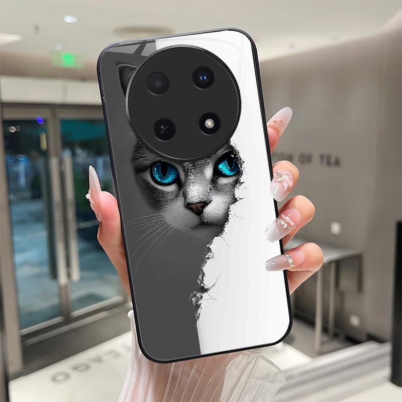 

Красивые Цветы Милые Кошки Чехол Для Huawei Nova 13i / 12i / 11i Закаленное Стекло Силиконовый Чехол Для Телефона Защитный Жесткий Чехол Nova13i Nova 11i