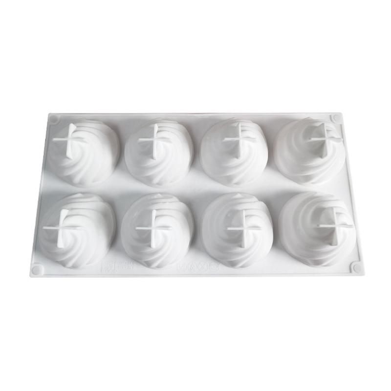 DIY Fondant Molds Chocolate Moulds Candy Mould Spiral Shaped Silicone Material for Kitchen Cake Fondant Chocolate Baking 1