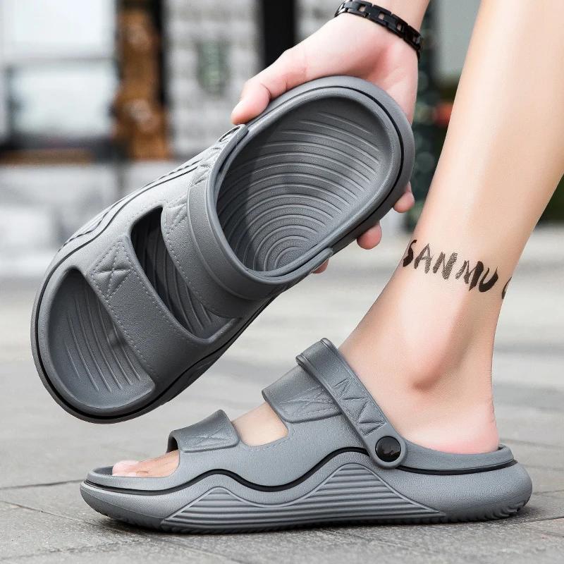 Fashion Casual Comfortable Soft Rubber Sandals Beach Shoes Slip On Mens Sandal For Male Sandles Sandalias Hombre Sandale Homme hombre