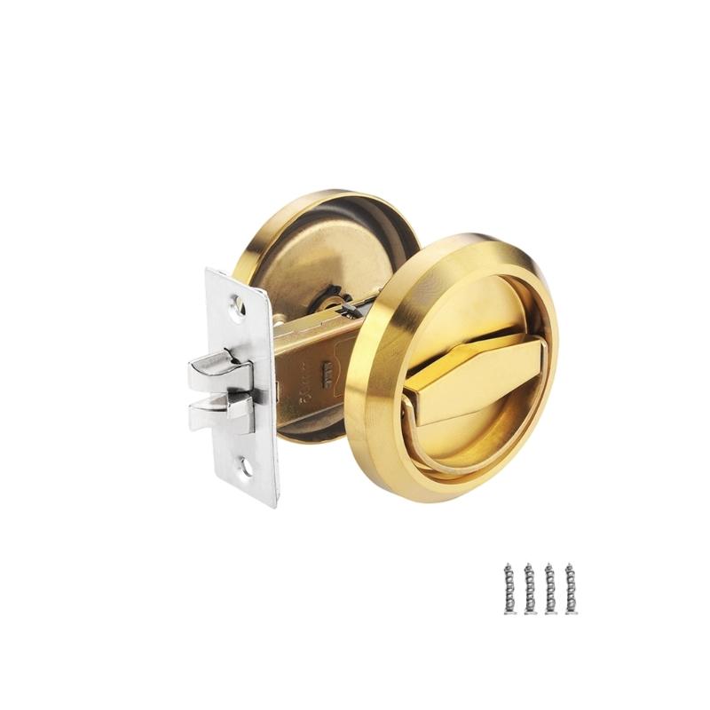 

Двусторонние Замки Безопасности для Дверей Фурнитура Нержавеющая Сталь Круглый Врезной Замок для Раздвижных Амбарных Дверей Долговечный