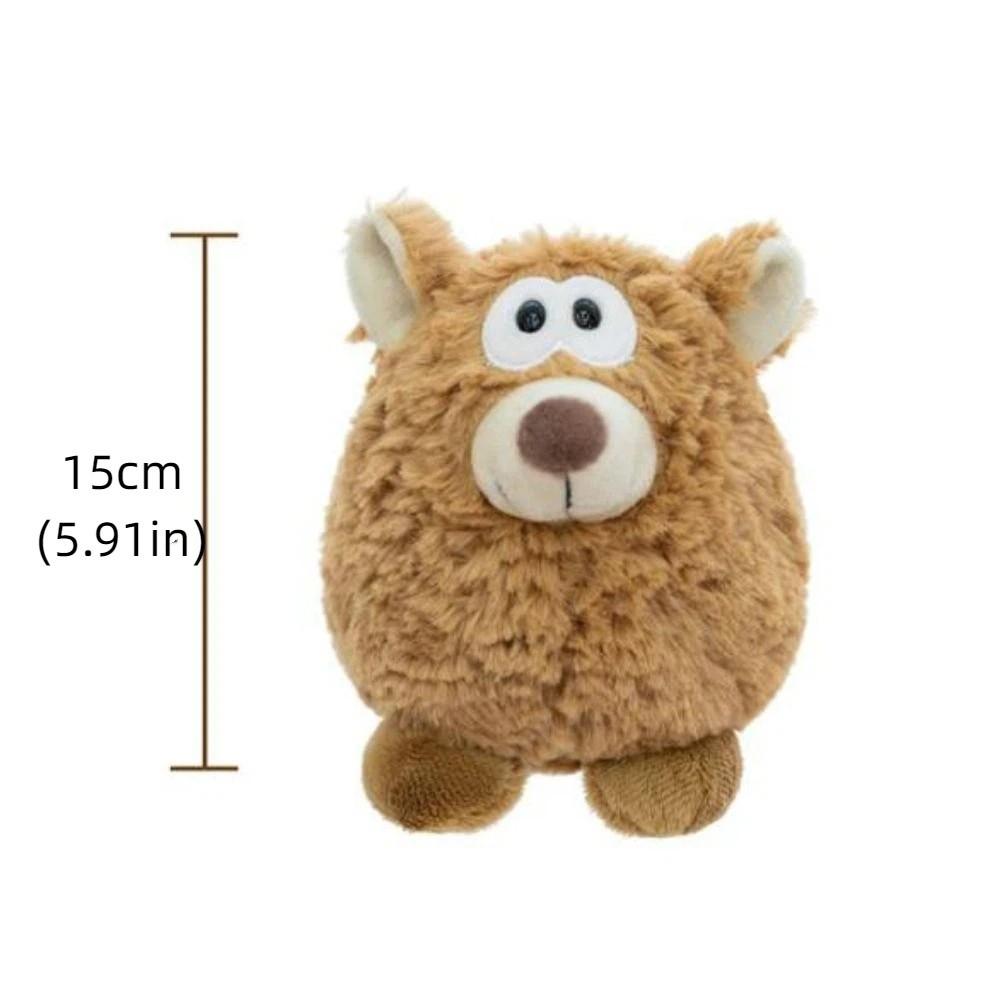 Soft Grey Wolf Plush Doll Fluffy Brown Bear Figurine Baby Goat Plush Toy  Kids Holiday Gifts