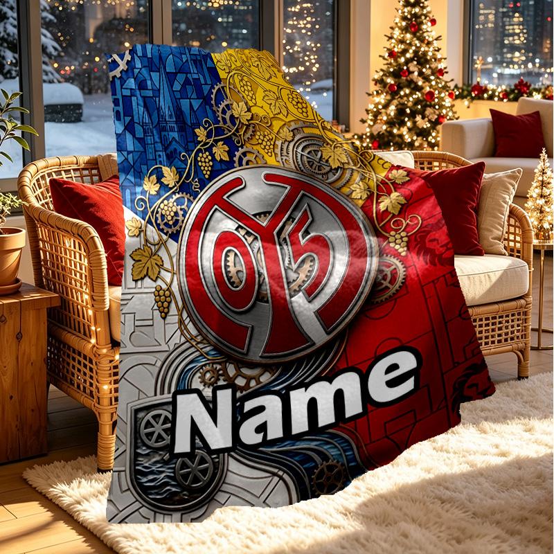 Custom Name Personalized 05 1FSV Mainz 05 Print Blanket, Home Decor, Bedroom, Sofa, Camping, Couch, Gifts for Birthday ChristmasEnthusiasts