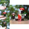 No Face Man Holding Umbrella Sitting Posture Hat Mini Model Desktop Ornament For Family Entertainment