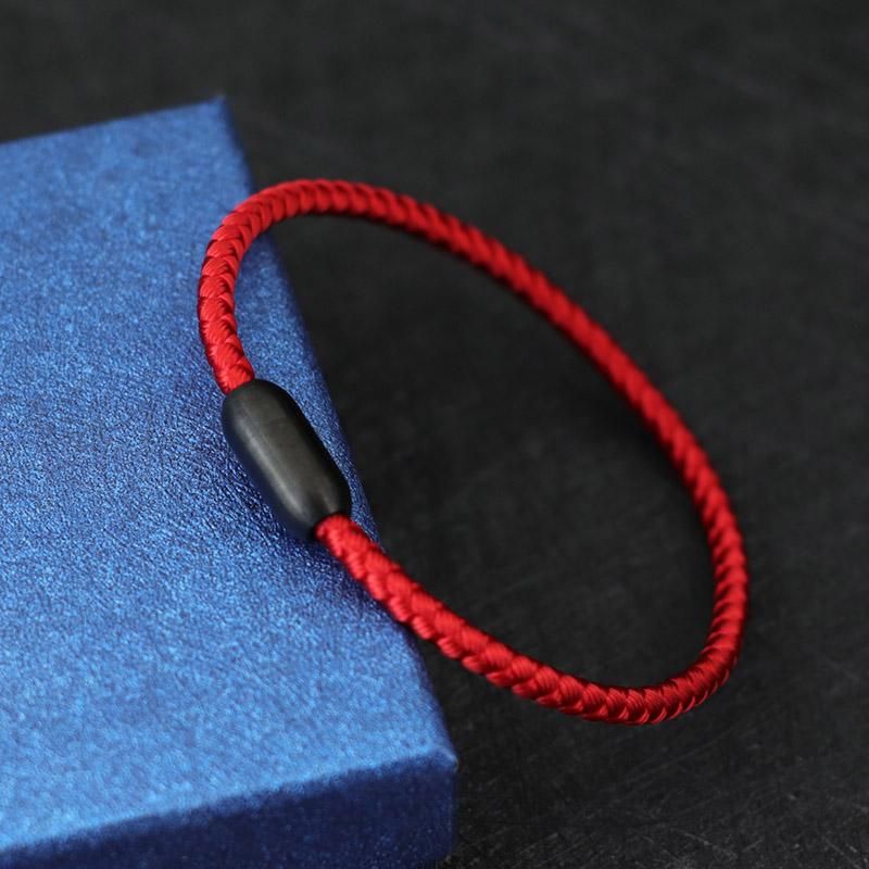 New Grade A Keel Rope Bracelet Men Stainless Steel Magentic Clasp Pulsera Roja Braclet Tissu Homme Gift For Him Cord Chain Joias
