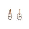 Womens Pig Nose Gold Two-Tone Earrings Clavicle Chain 2026 Fashion Jewelry