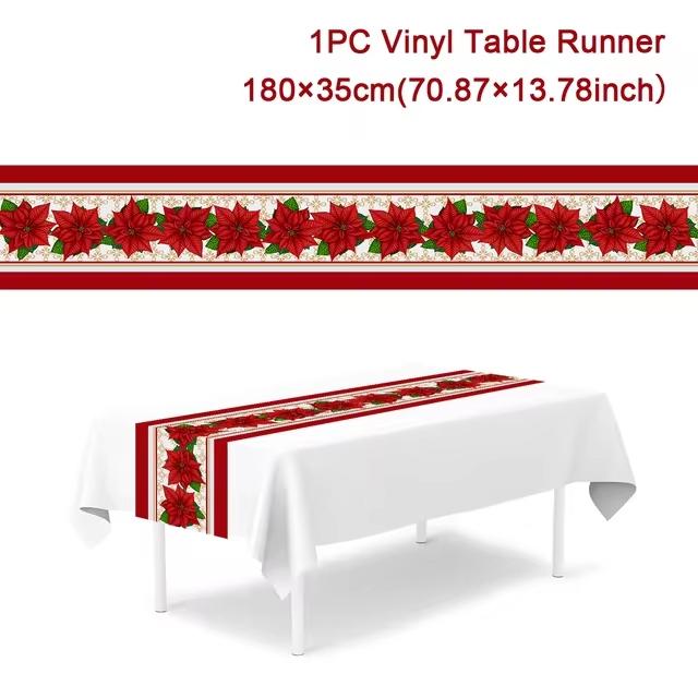 Christmas Table Runner Merry Christmas Decoration for Home Table 2026 Xmas Ornament Navidad Notal Noel Happy New Year Gifts 2026