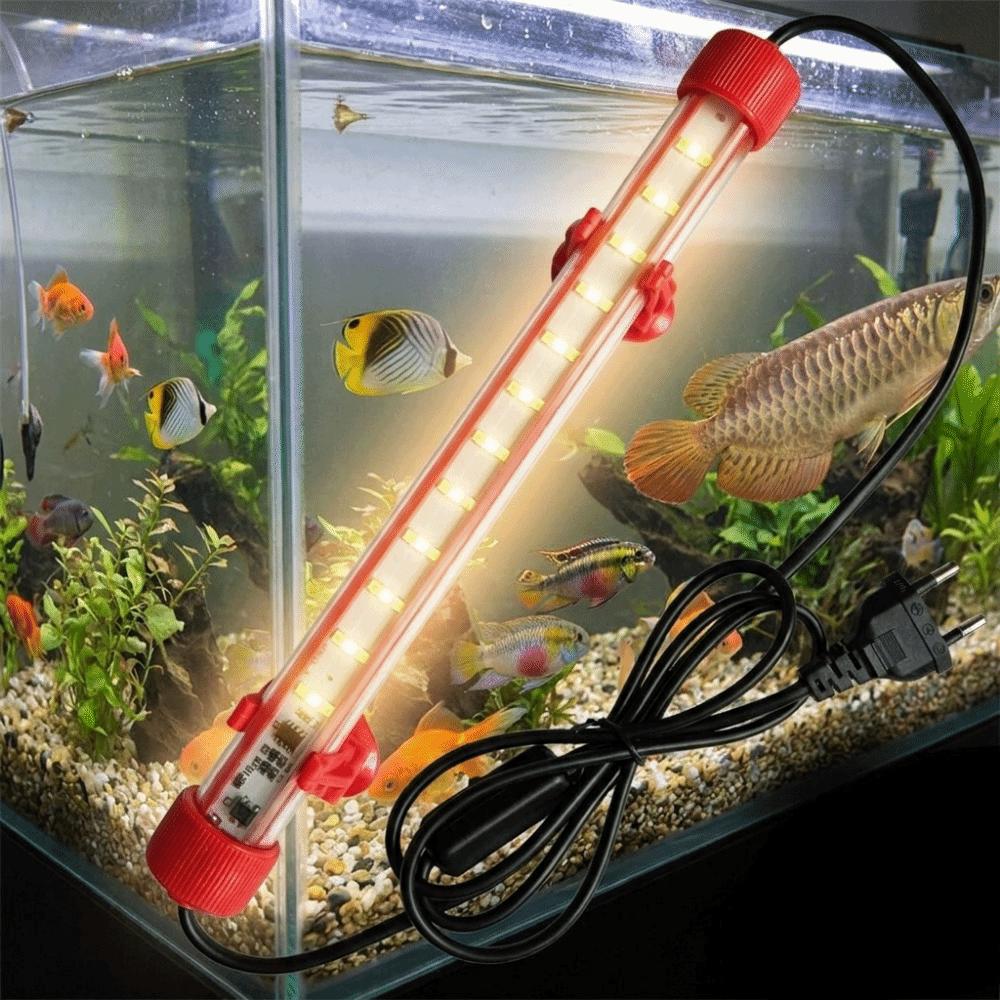 EU Plug Fish Tank Light Lighting Color Fish Brightening Lamp Underwater Aquariums Decor