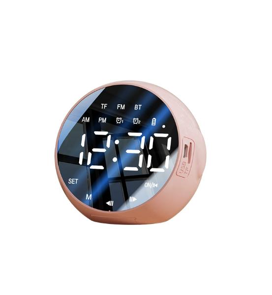 

Multi Functional Intelligent Alarm Clock, Bluetooth Speaker, AI Voice Assistant, High Volume, Timed Alarm розовый