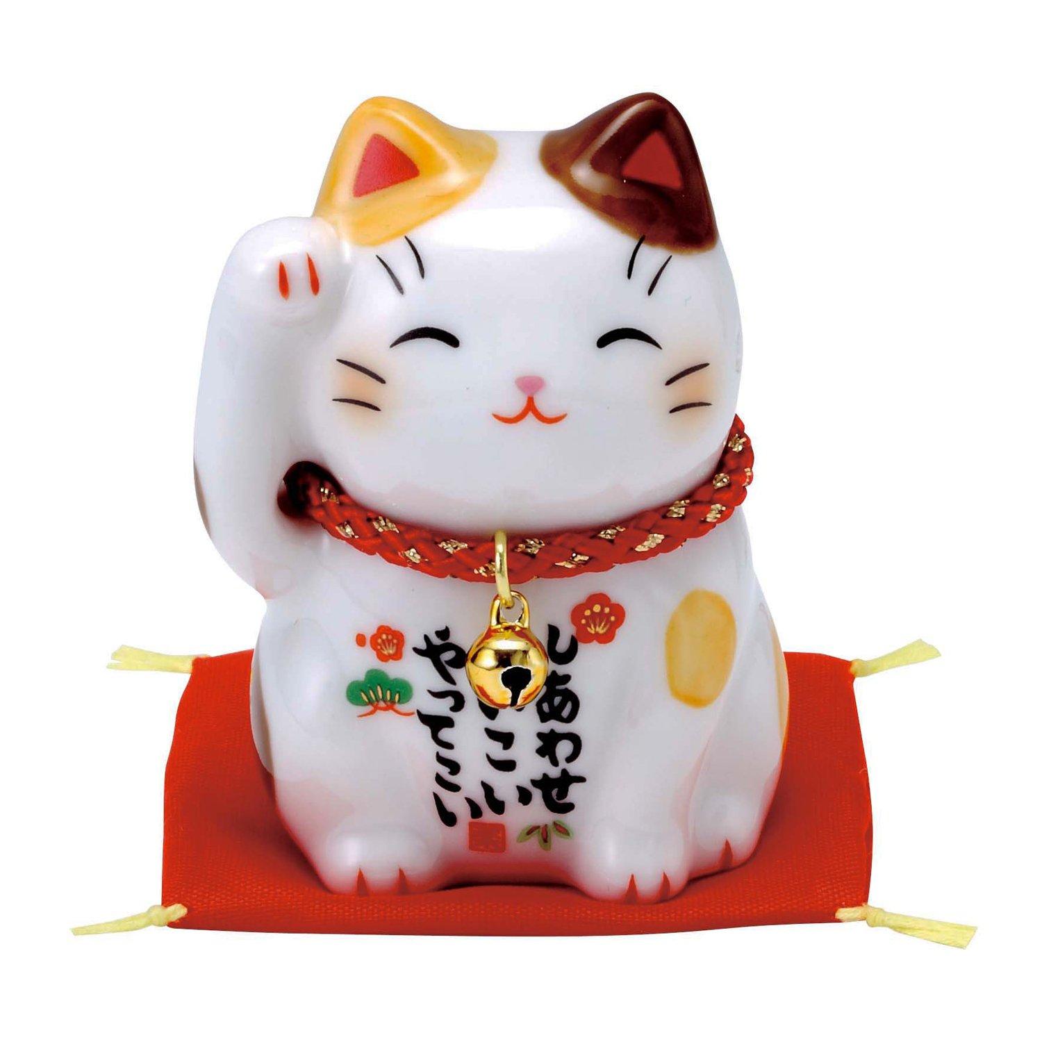 Yakushigama Painted Lucky Cat (Brown Spotted)