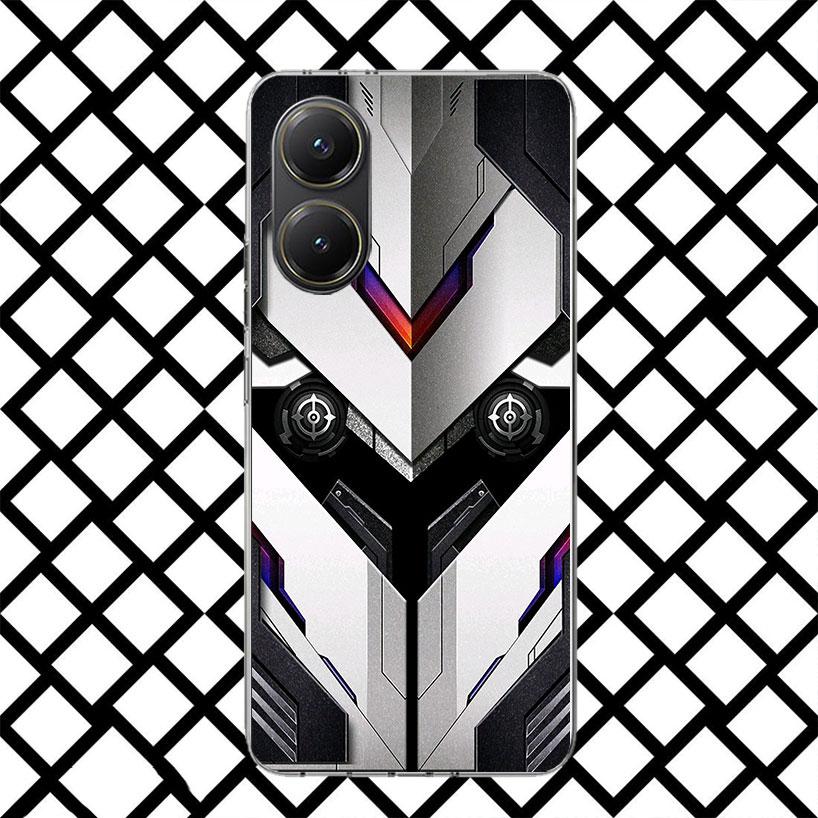 Hacker Creative Mecha Phone Case for Xiaomi Poco F7 Ultra X7 X6 X5 Pro X4 Gt M8 M7 Redmi 15 15C 13 13C 12 12C Soft Cover Fundas