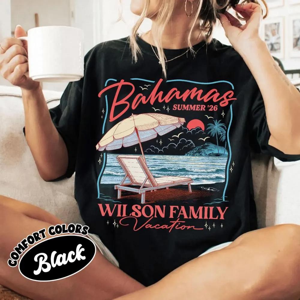 Custom Family Vacation Shirt Matching Beach Trip Shirts Personalized Group Travel Tee Summer Family Outfit Girls Trip Tee S