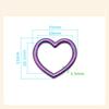 3Pcs Metal Buckle Bag Strap Colorful O Ring Heart Shaped Circular Rings Belt Connector Round Buckles DIY Hardware Accessories