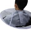 Hair Cutting Cape Waterproof Nylon Umbrella Type Adjust Size Barber Hair Catcher Cape for Kids Adults Grey
