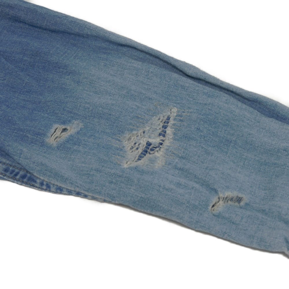 Used 9921 Western Denim Shirt 417374 Y890L 7832 S Crushed 16 Stainless Steel Eddie Era Cotton Washed Blue Men's from