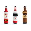 Christmas Wine Bottle Sleeve: Knitted Santa & Snowman Covers for Festive Decor