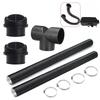 60/120/200/300cm Car Heater Accessories Stainless Steel Exhaust Pipe Parking Heater Fuel Tank Exhaust Pipe Car Heater LCD Switch