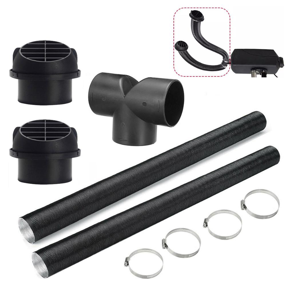 60/120/200/300cm Car Heater Accessories Stainless Steel Exhaust Pipe Parking Heater Fuel Tank Exhaust Pipe Car Heater LCD Switch