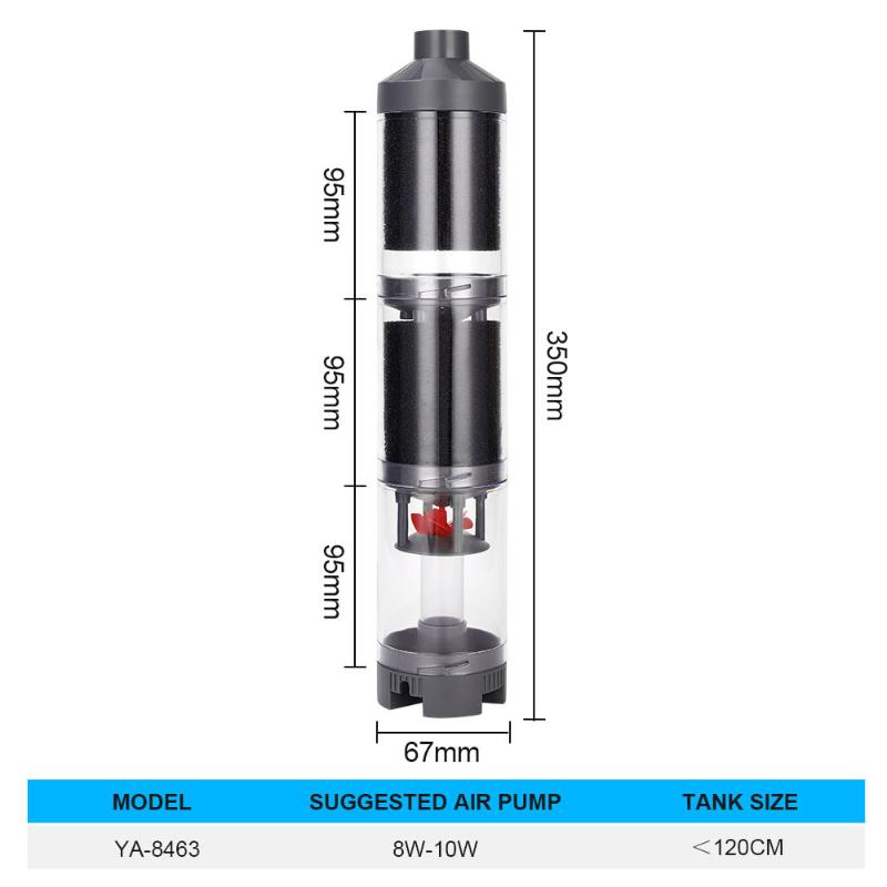 Aquarium Fish Excrement Collector Toilet Automatic Filter Cleaning For Fish Tank Bio-Sponges With Media Balls Oxygen Increasing