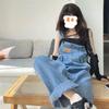 Vintage Denim Overall für Damen Frühling Herbst Lässig Lockerer Overall Damen Gerade Hosen Große Größe Latzhosen