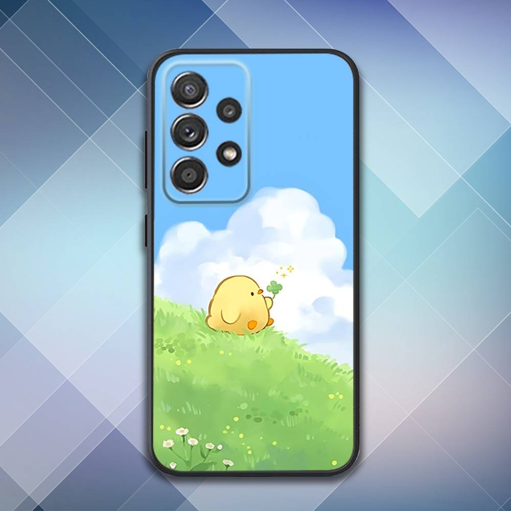 Yellow Duck Phone Case For Samsung S 25,24,23,22,30,21,10,9,Ultra,Plus,Lite,FE,4,5 G Soft Black Case