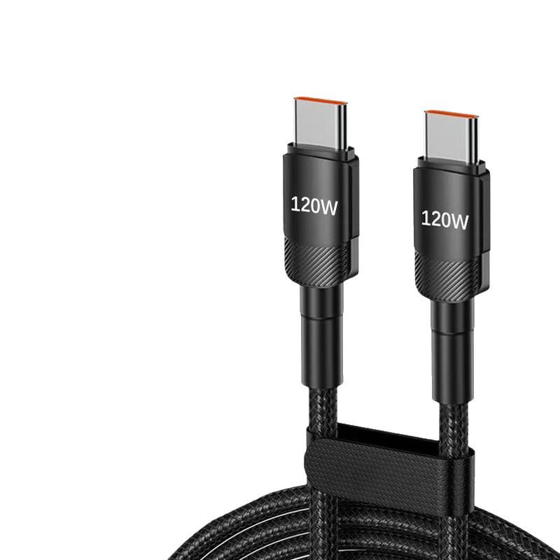 120W Dual-Typ-C 6A Schnellladekabel für Huawei & Apple 15/16 Laptop/Telefon